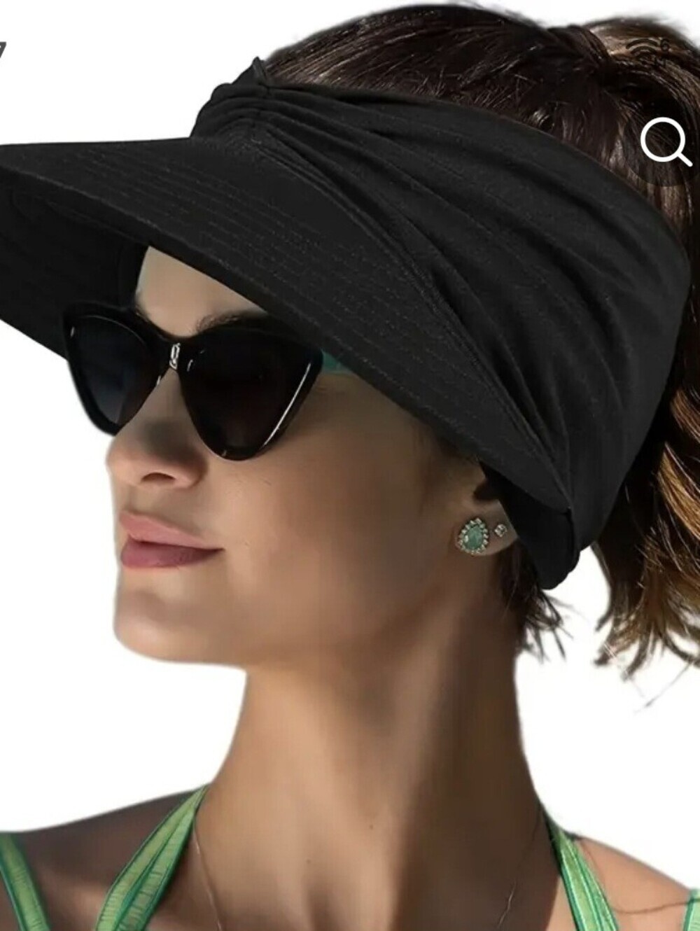 NWOT Women's Wide-Brim Ponytail Visor
